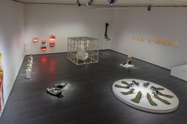 Installation view, It's About Time, Serlachius, Manttä (FI) © Koen Vanmechelen, photo Sampo
